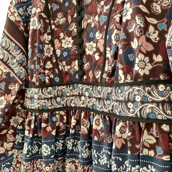 Kate Spade Patchwork Roseta Dress in Deep Russet - Picture 9 of 11